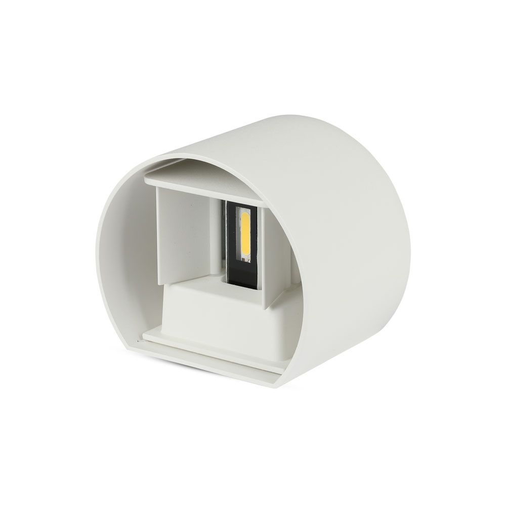 6W Wall Lamp Bridglux Chip White Body Round IP65 4000K