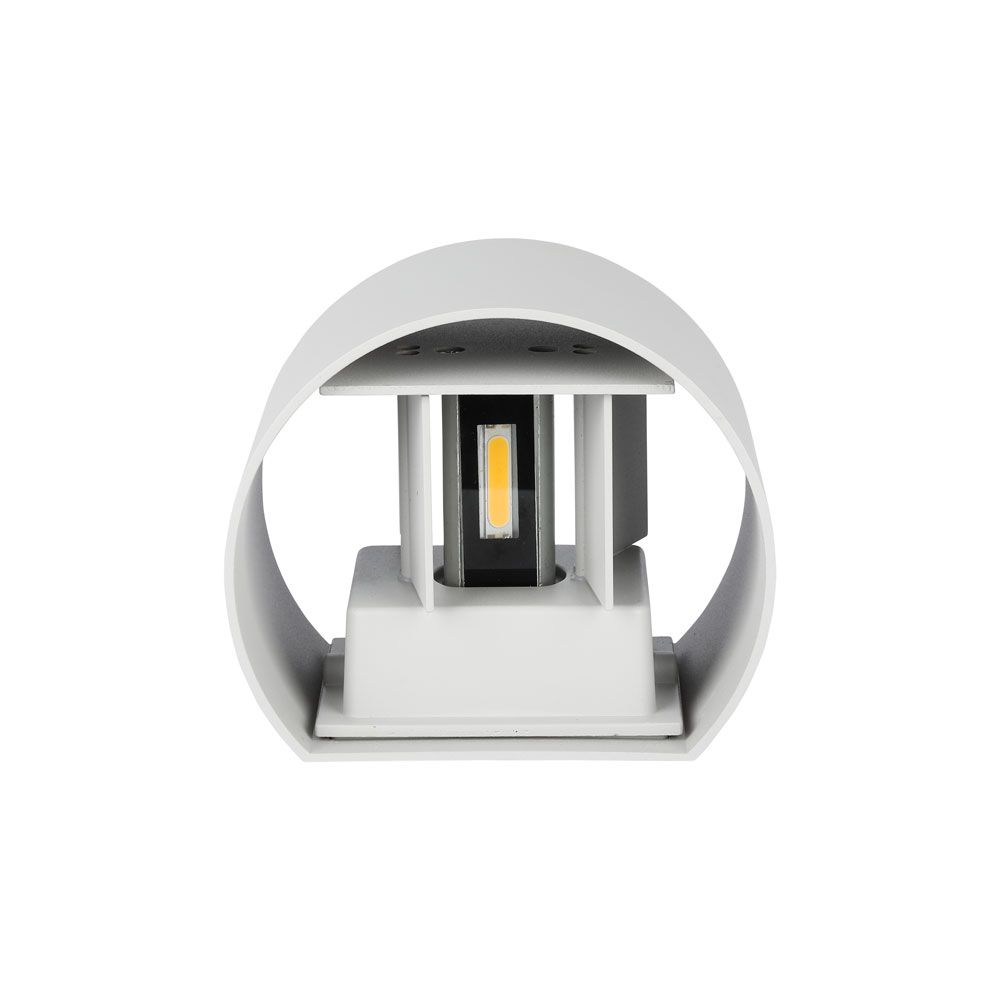 6W Wall Lamp Bridglux Chip White Body Round IP65 4000K img 1