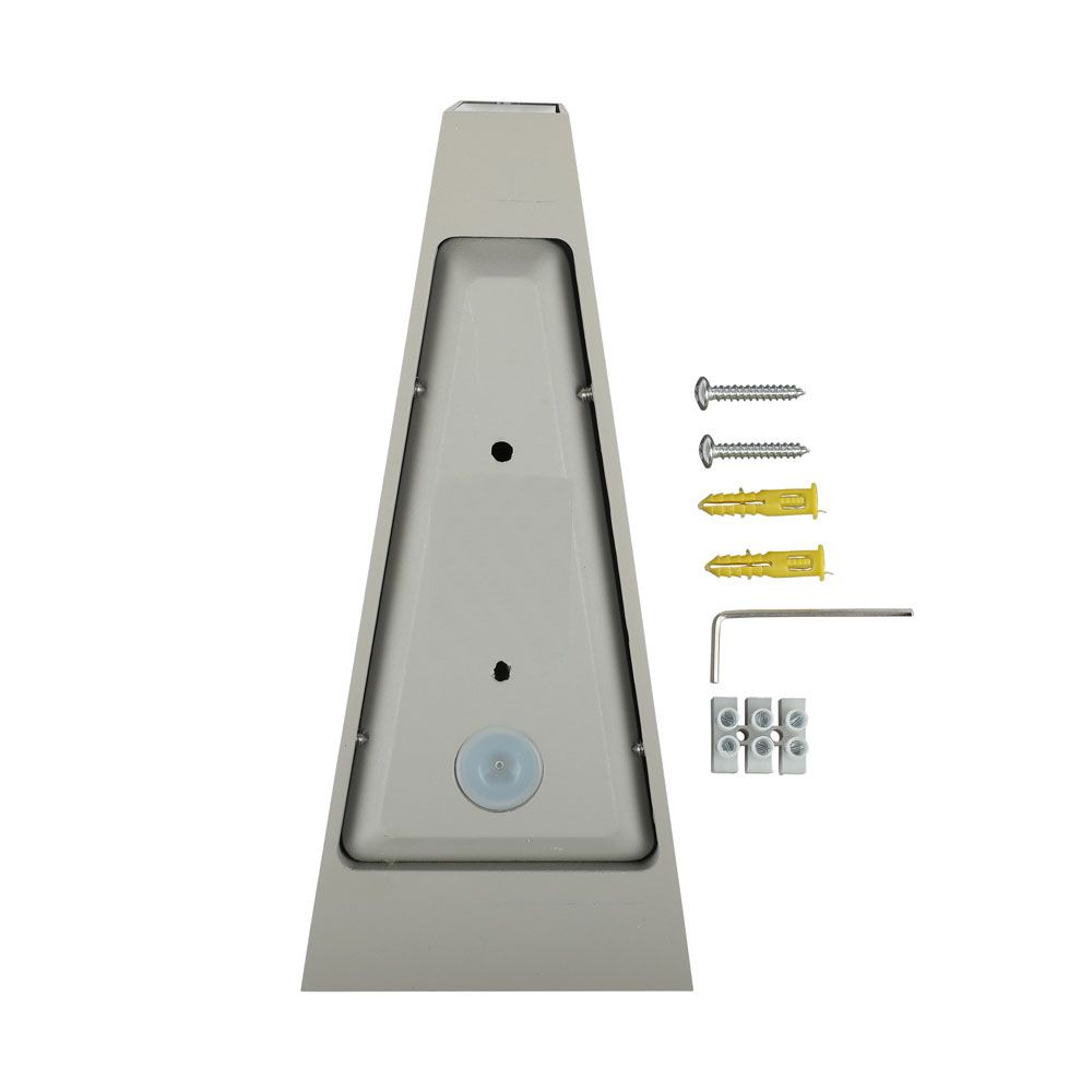 6W LED Wall Light Grey Body IP65 3000K img 2