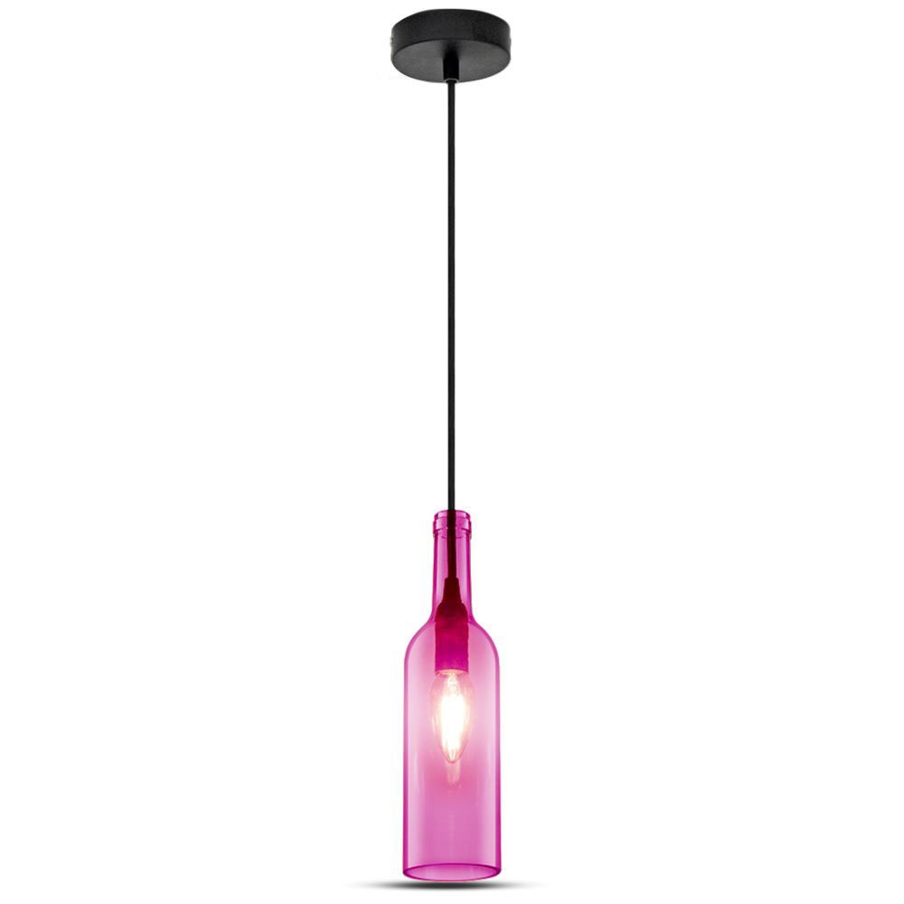 Lampadario con Portalampada Bottiglia Rose
