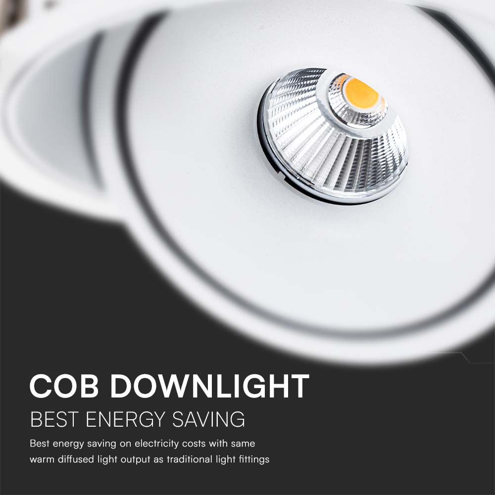 20W LED COB Downlight 3IN1 White Body img 1