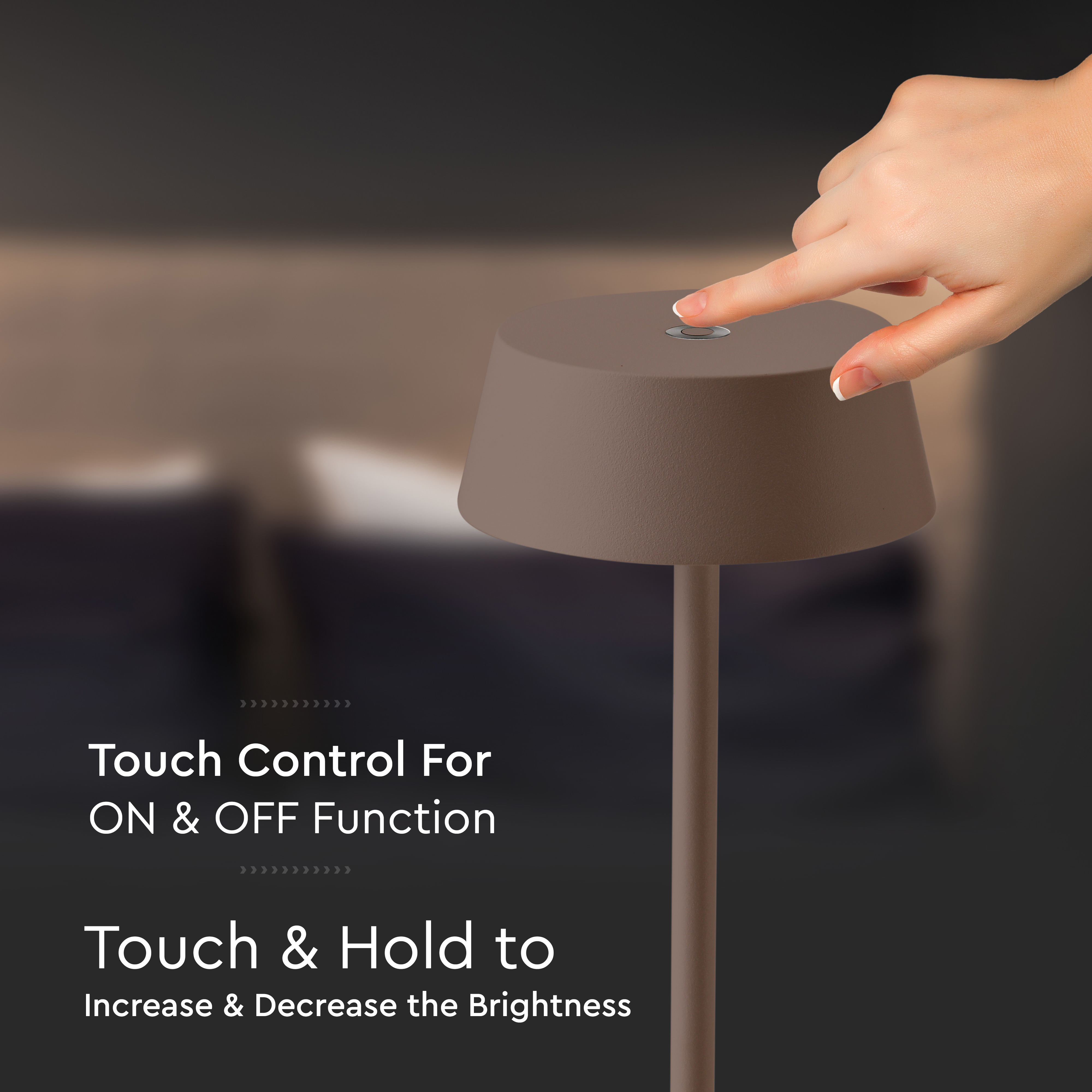 2W Led Table Lamp Corten 3000K IP54 img 1