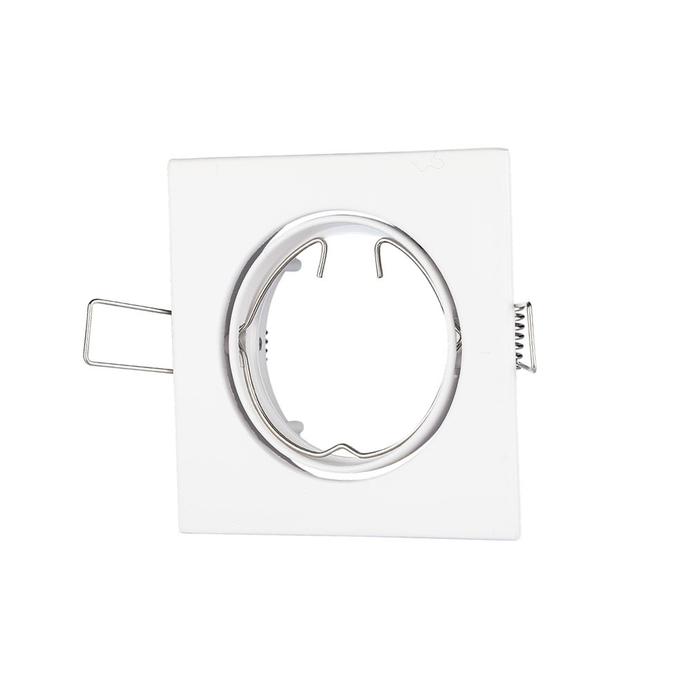 GU10 Corpo Quadrato Regolabile Bianco