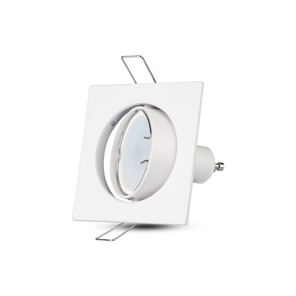 GU10 Corpo Quadrato Regolabile Bianco img 3
