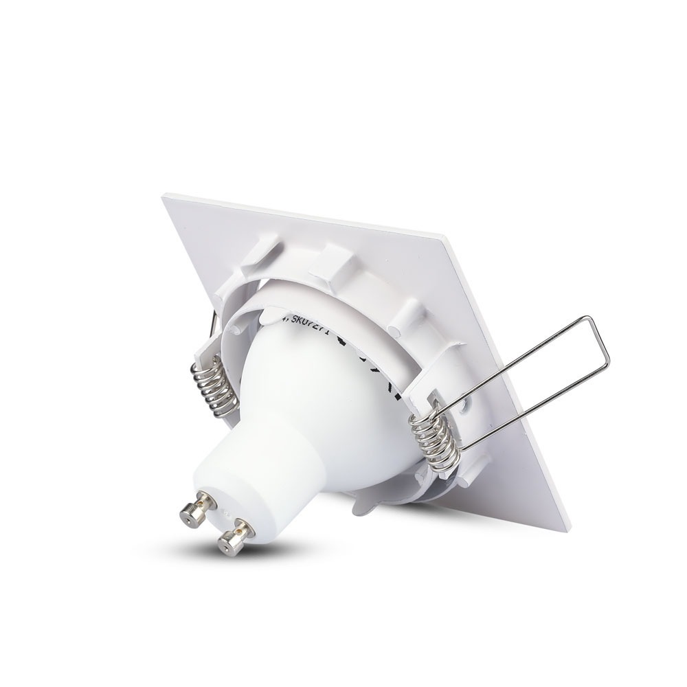 GU10 Corpo Quadrato Regolabile Bianco img 4