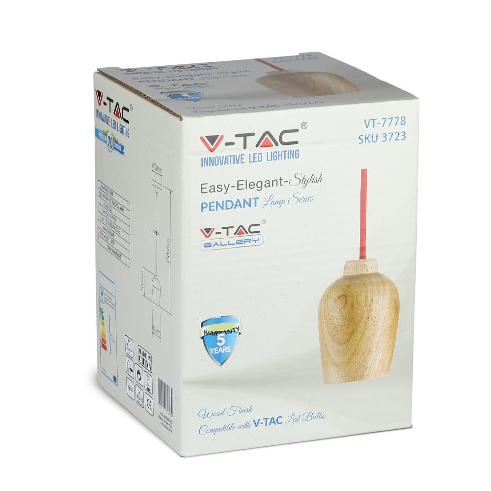 Lampadario con Portalampada Cavo Rosso