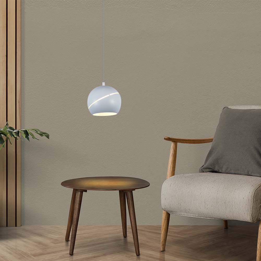 Lampadario LED a Sospensione 8.5W a Forma di Campana Colore Bianco 12*160cm Regolabile Touch On/Off img 1