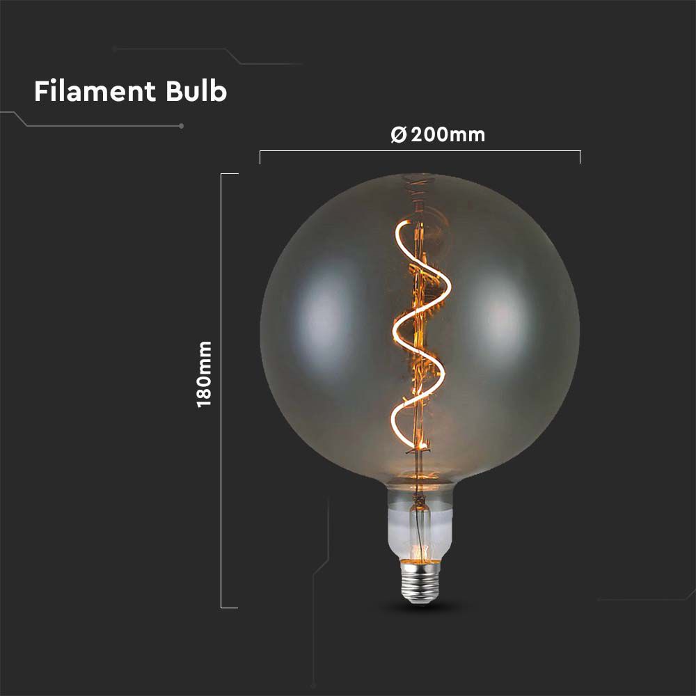 LED Bulb - 4W Filament Spiral G200S 2700K Smoky Glass