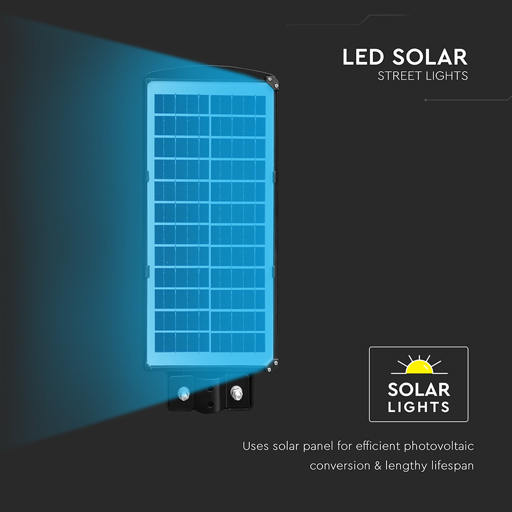 8W LED Plastic Solar Street Light 6000K Black Body