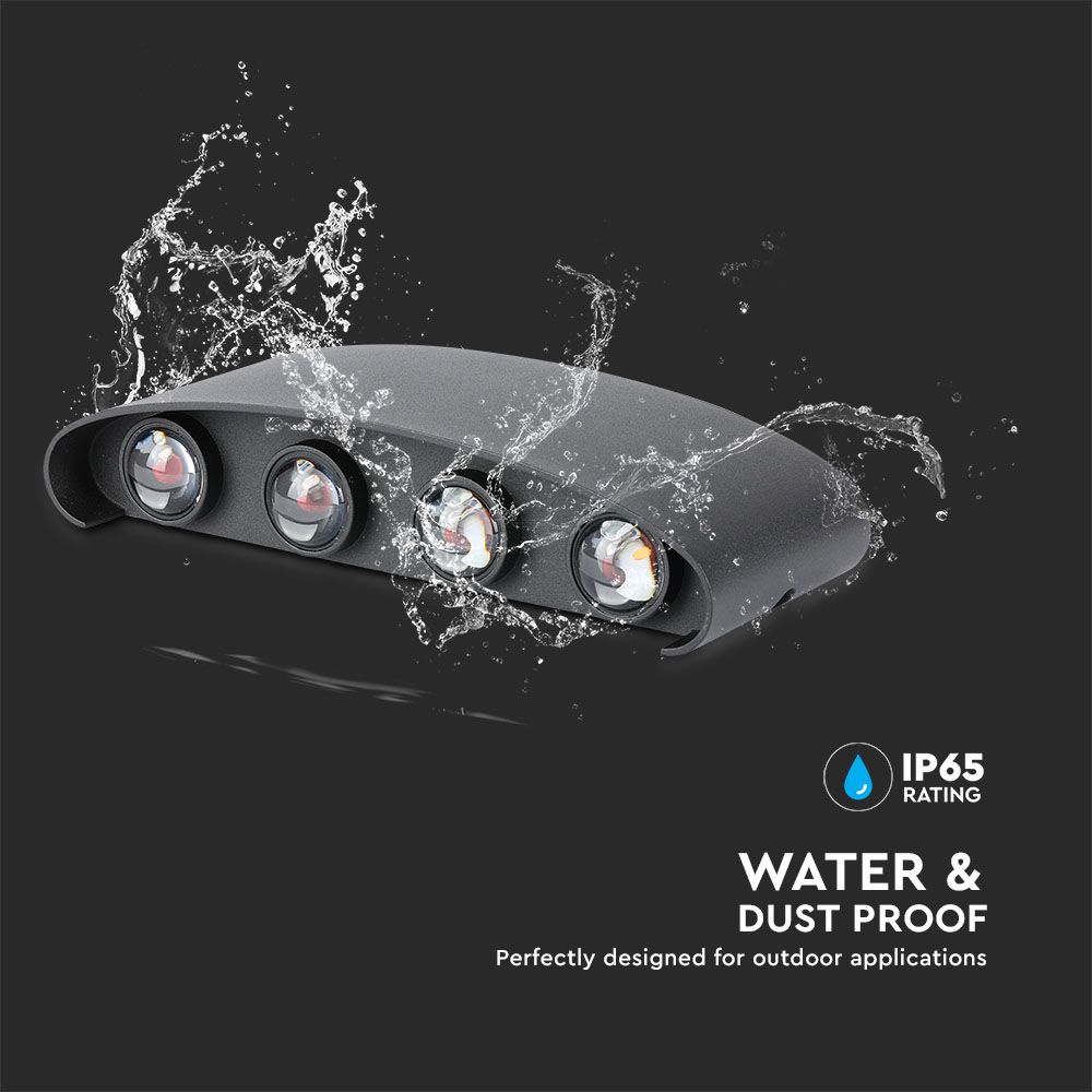 8W  Wall Light Sand Black IP54 3000K img 2