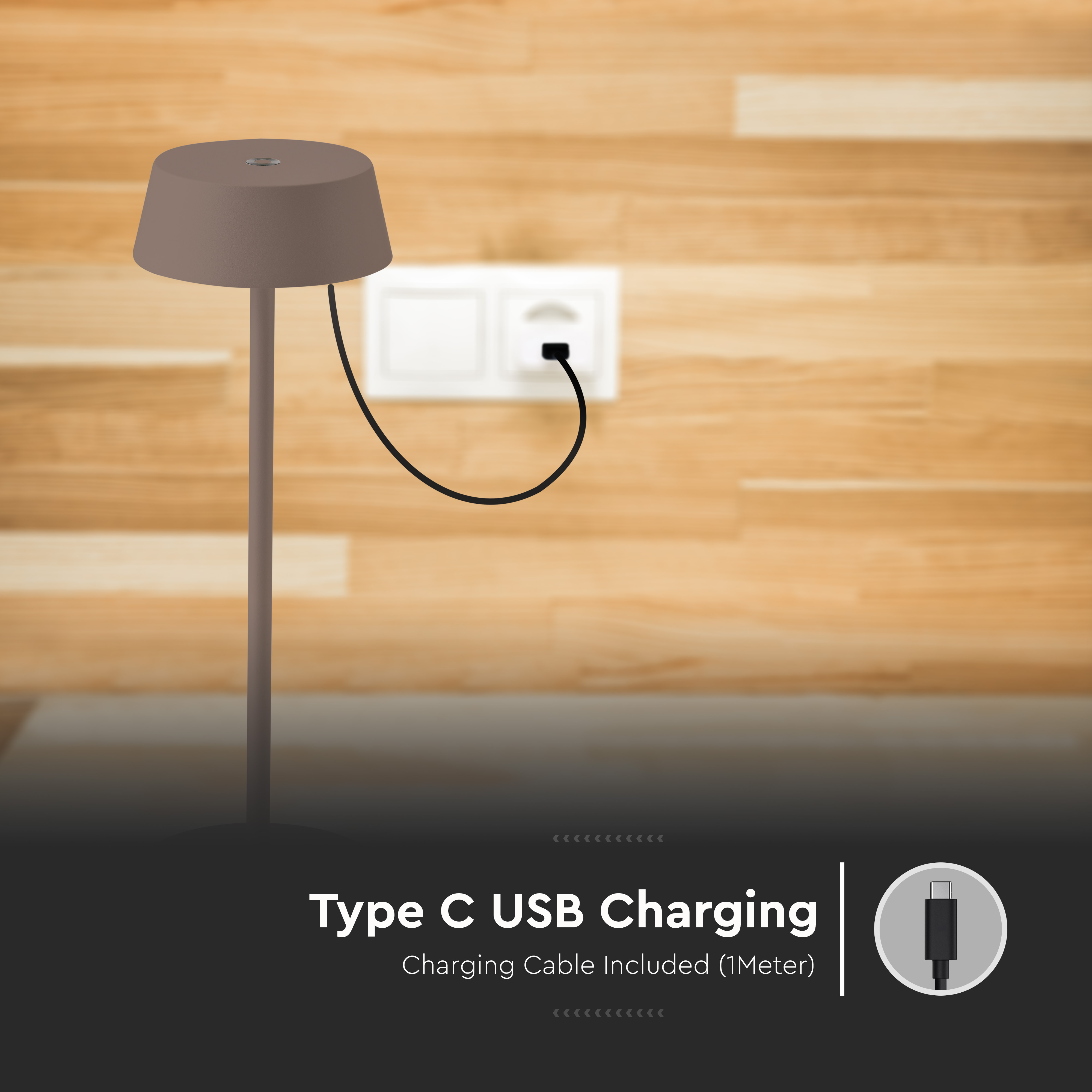 2W Led Table Lamp Corten 3000K IP54 img 3