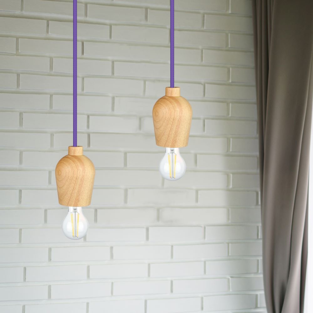 Lampadario con Portalampada Cavo Viola