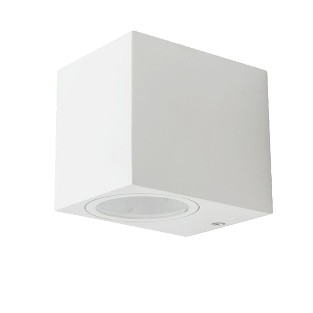 Wall Sleek Wall Fitting Quadrato Corpo Bianco 1 Way IP44