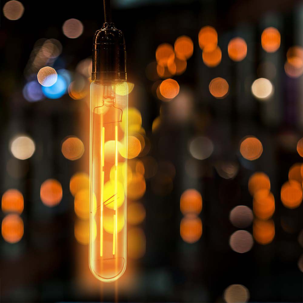 LED - 6W T30 E27 Filament Amber 2200K