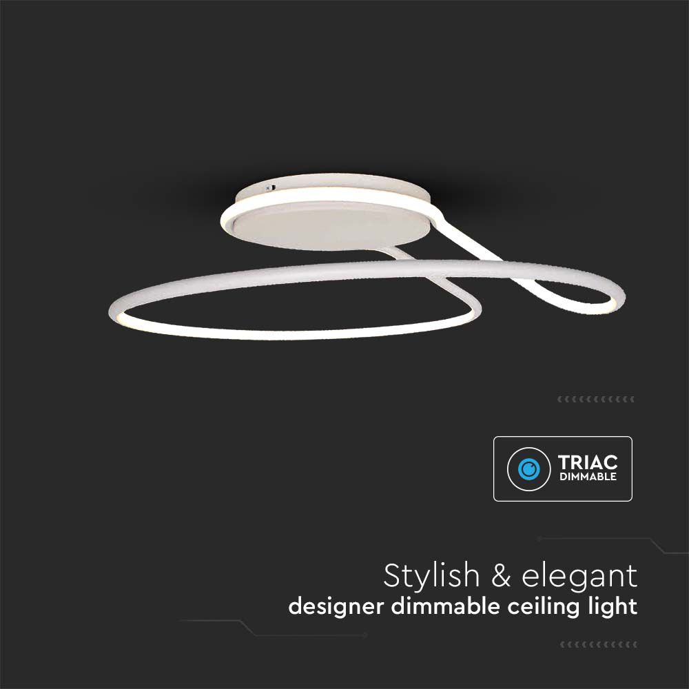 54W LED Designer Light Triac Dimmable White Round 4000K img 1