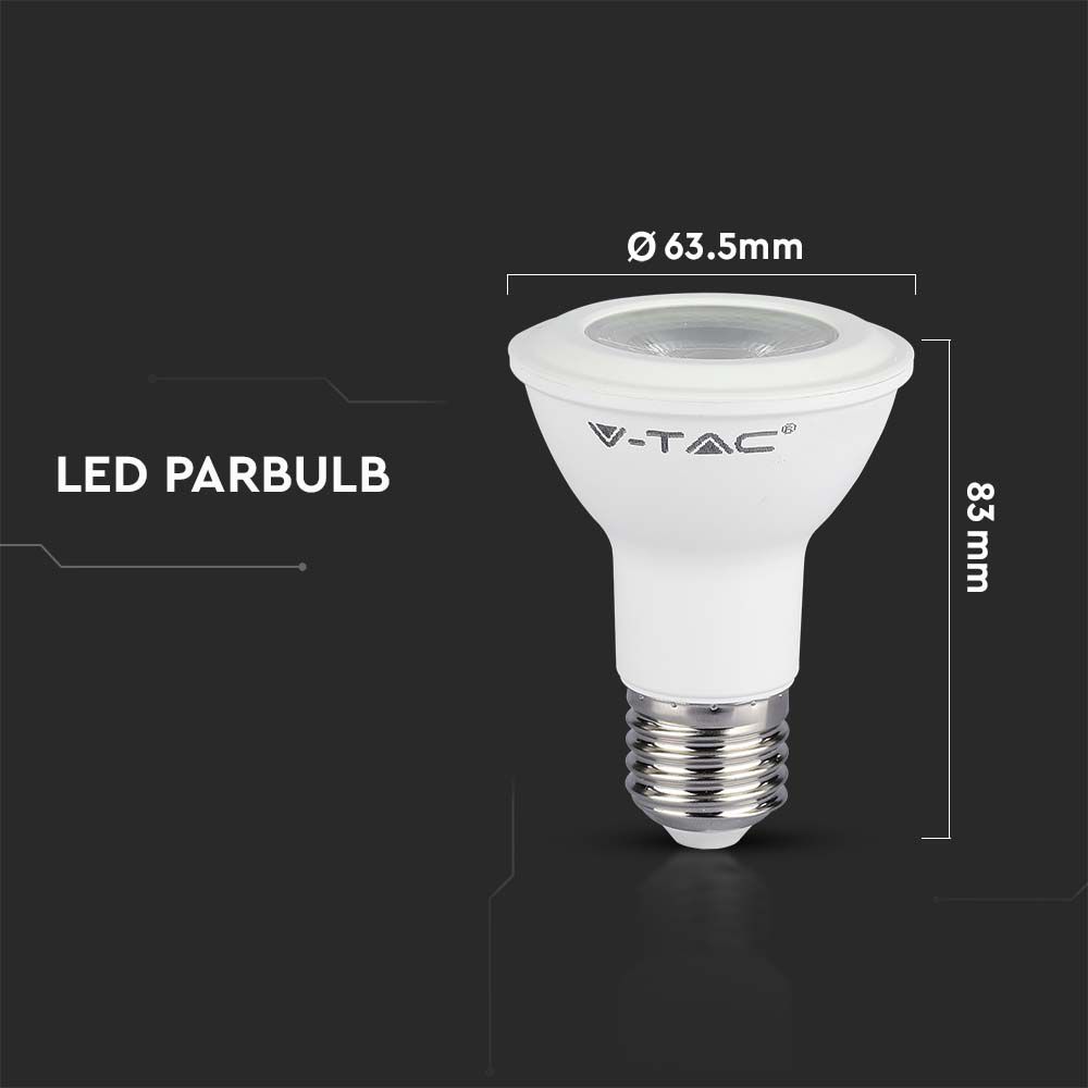 LED - SAMSUNG CHIP 5.8W E27 PAR20 Plastic 4000K