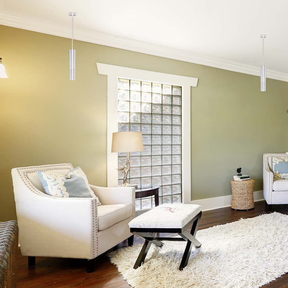 1*GU10 Hanging Pendant White D60*300MM img 1