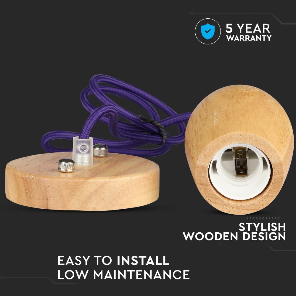 Lampadario con Portalampada Cavo Viola