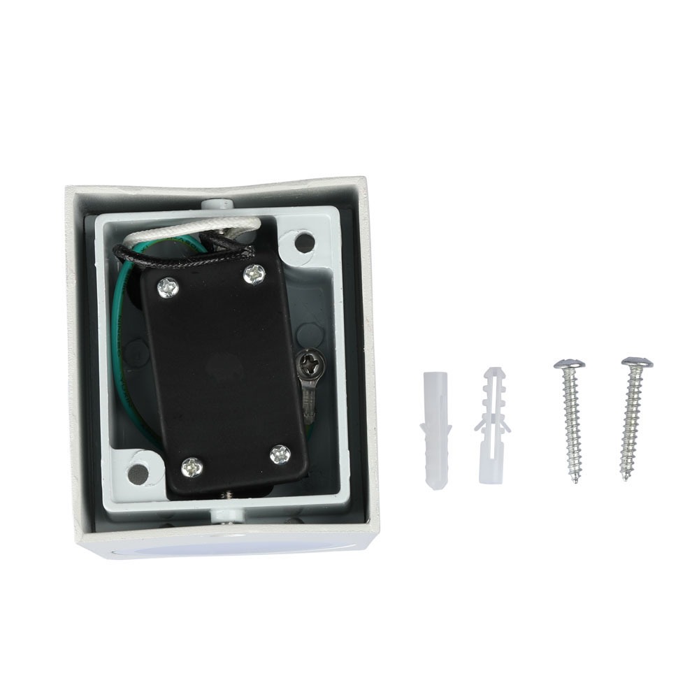 Wall Sleek Wall Fitting Quadrato Corpo Bianco 1 Way IP44 img 4