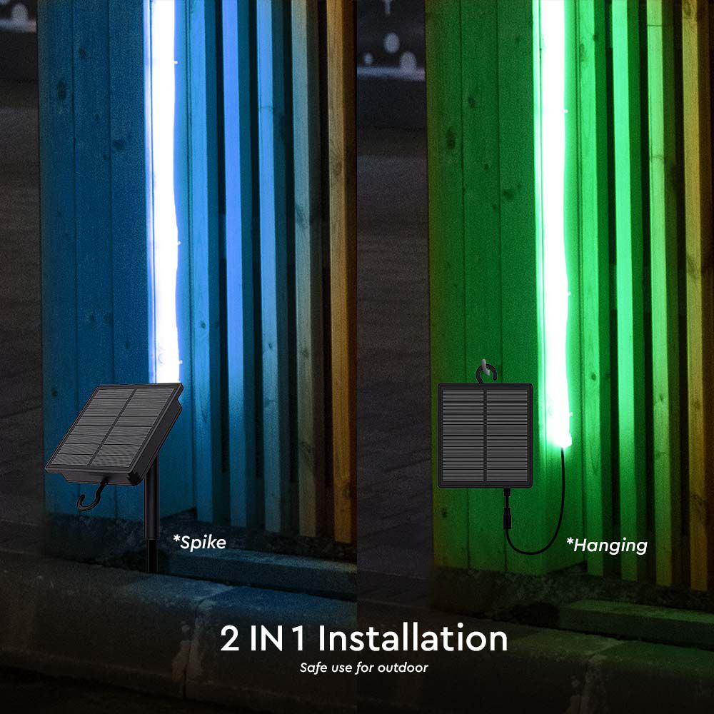 Kit Strip LED SMD2835 con Pannello Solare 1.2W/m RGB IP67 img 3