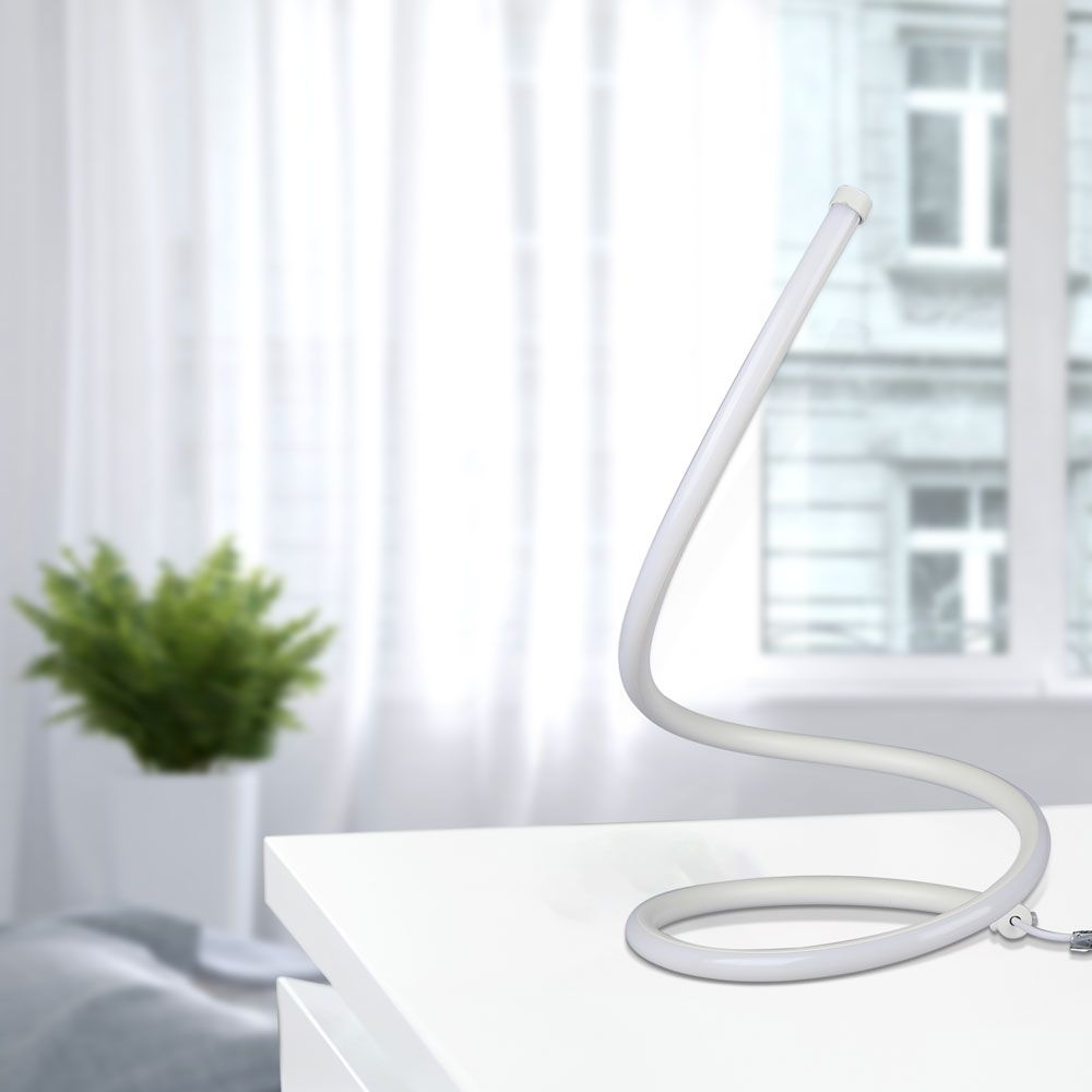 17W  Designer Table Lamp With EU Plug Cord  Switch White 3000K