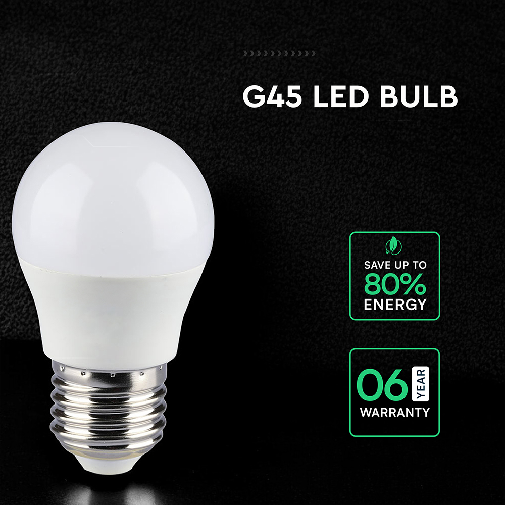 6.5W LED Candle Bulb E27 G45 CREE CHIP 3000K