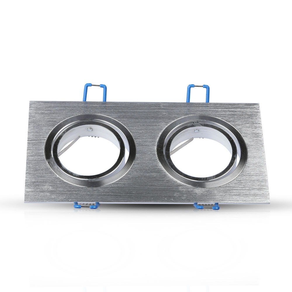 2*GU10 Corpo Quadrato Aluminium img 1