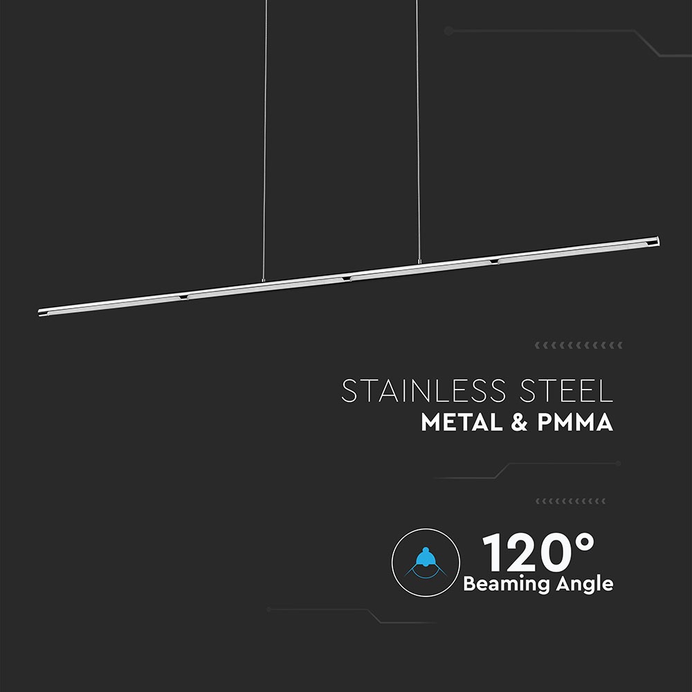 36W Lampadario con Portalampada Cromo Bianco naturale