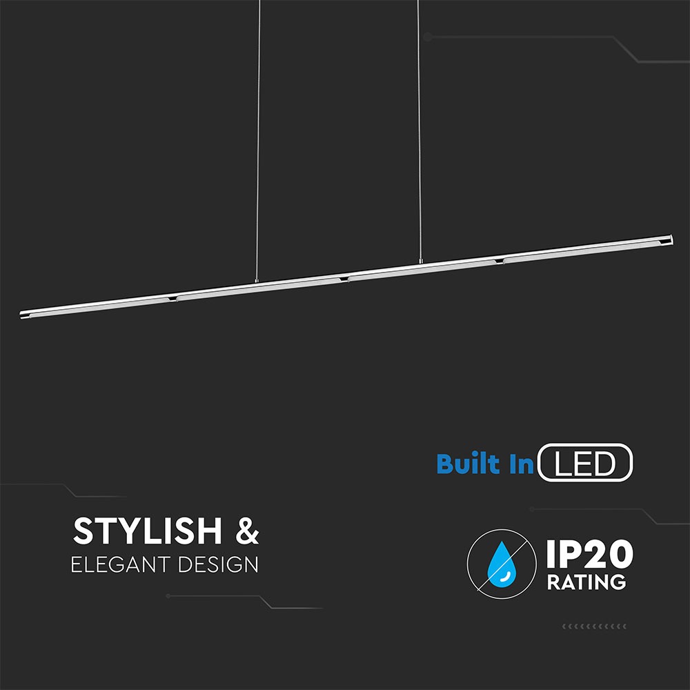 36W Lampadario con Portalampada Cromo Bianco naturale img 1