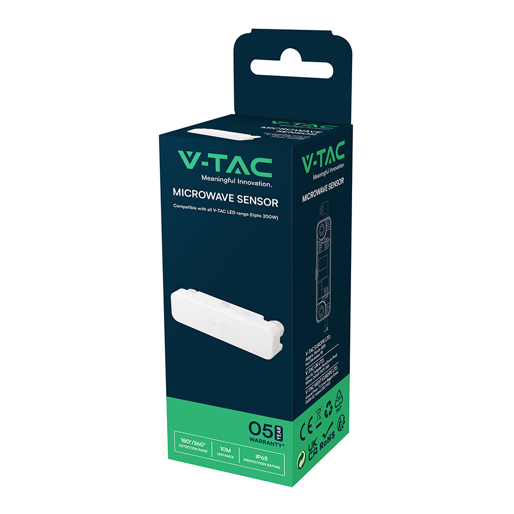 Sensore di movimento Microwave Bianco