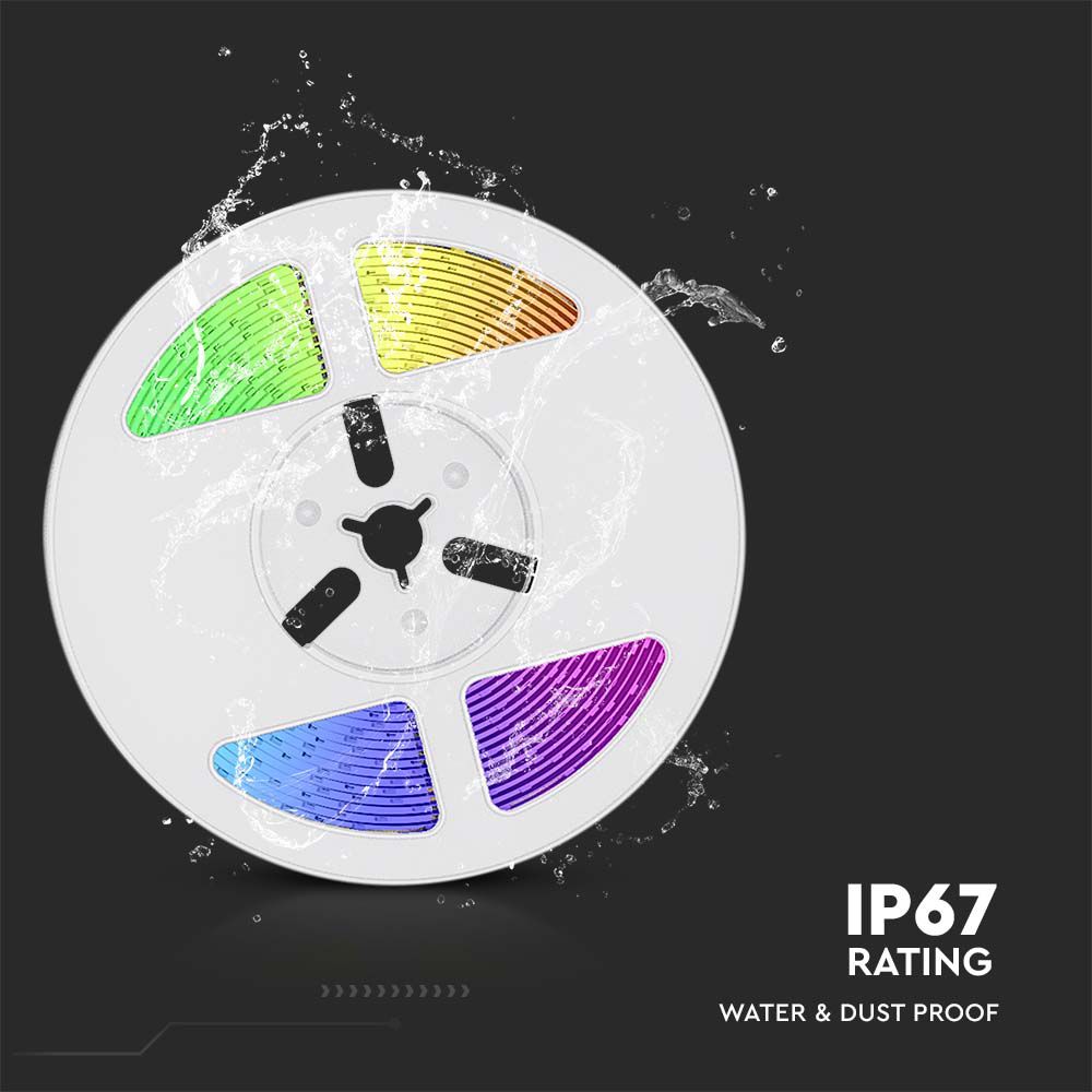 Kit Strip LED SMD2835 con Pannello Solare 1.2W/m RGB IP67 img 4