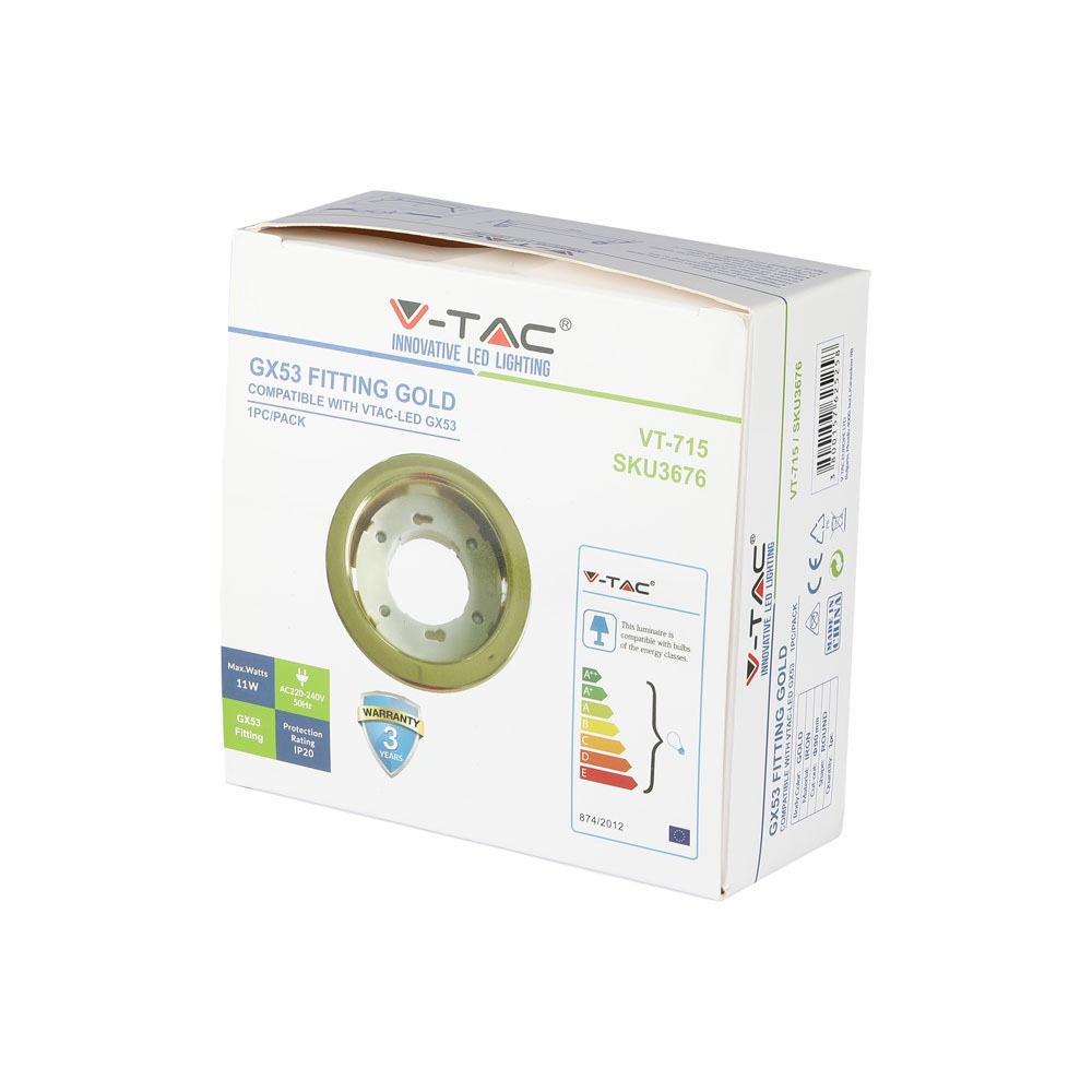 GX53 portafaretto rotondo oro