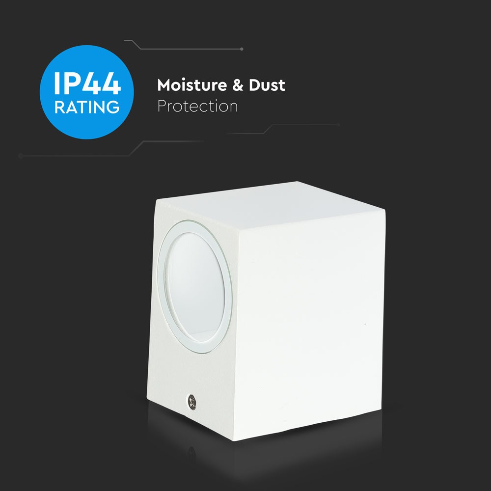 Wall Sleek Wall Fitting Quadrato Corpo Bianco 1 Way IP44 img 1