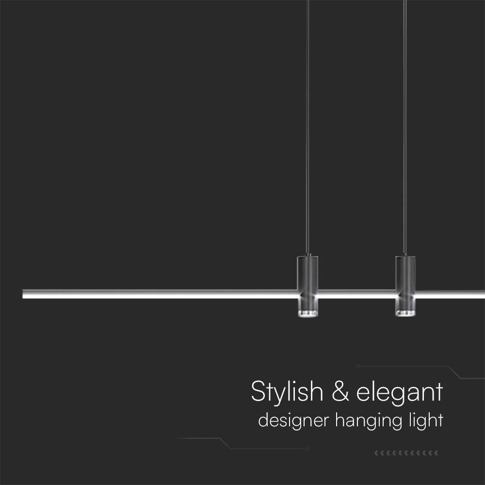 19W LED Designer Hanging Lamp Black 3000K img 1