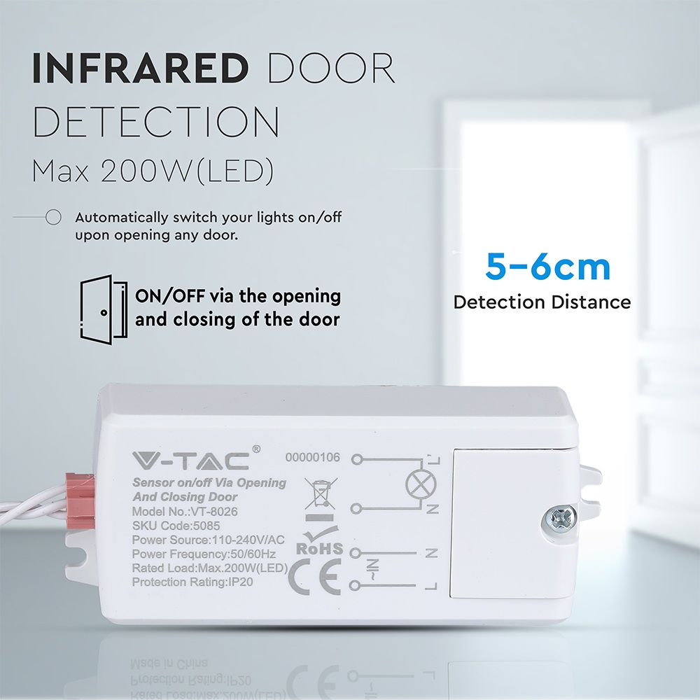 Sensore di movimento ON/OFF Reazione porta img 2