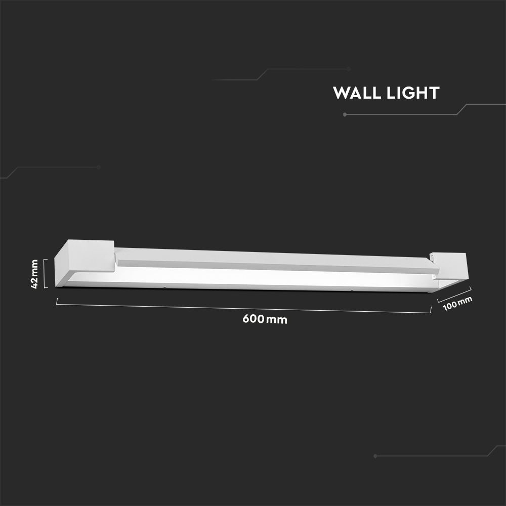 18W  Wall Lamp White Boddy IP44 3000K