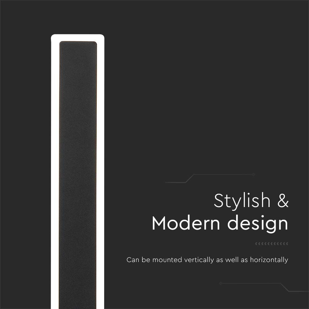 Lampada LED da Muro 17W Colore Nero 4000K IP65