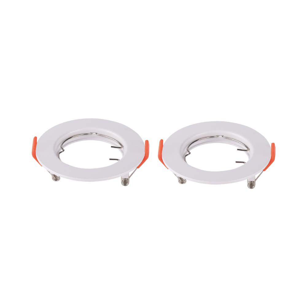 GU10 Fitting Round White 2pcs/pack