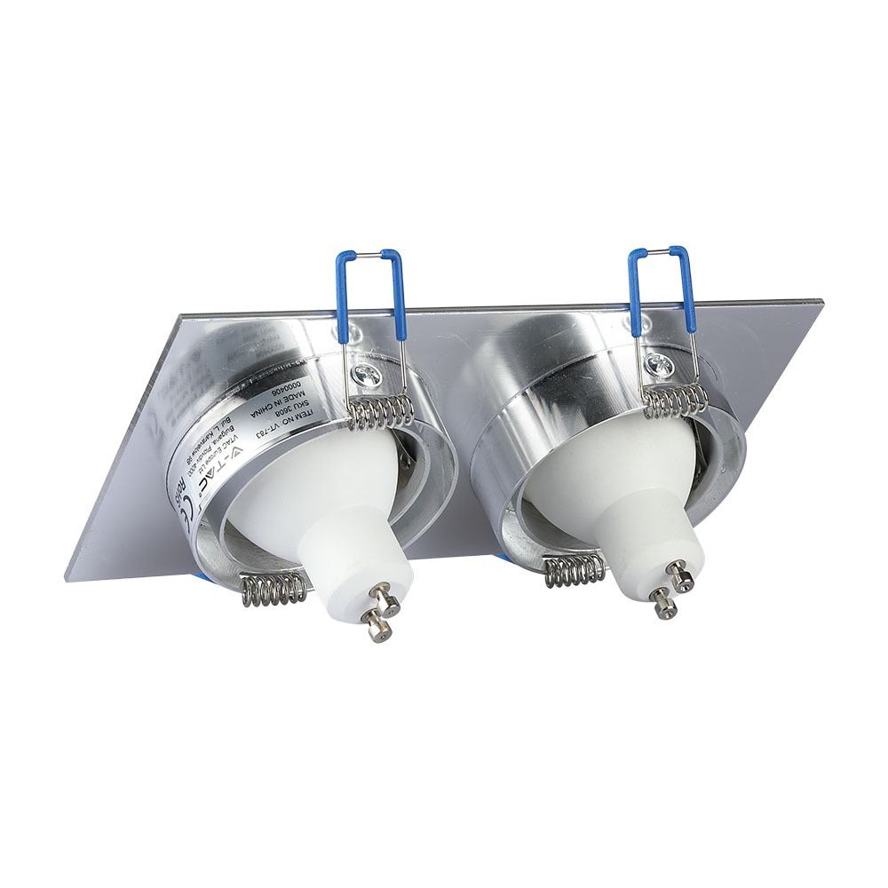 2*GU10 Corpo Quadrato Aluminium img 4