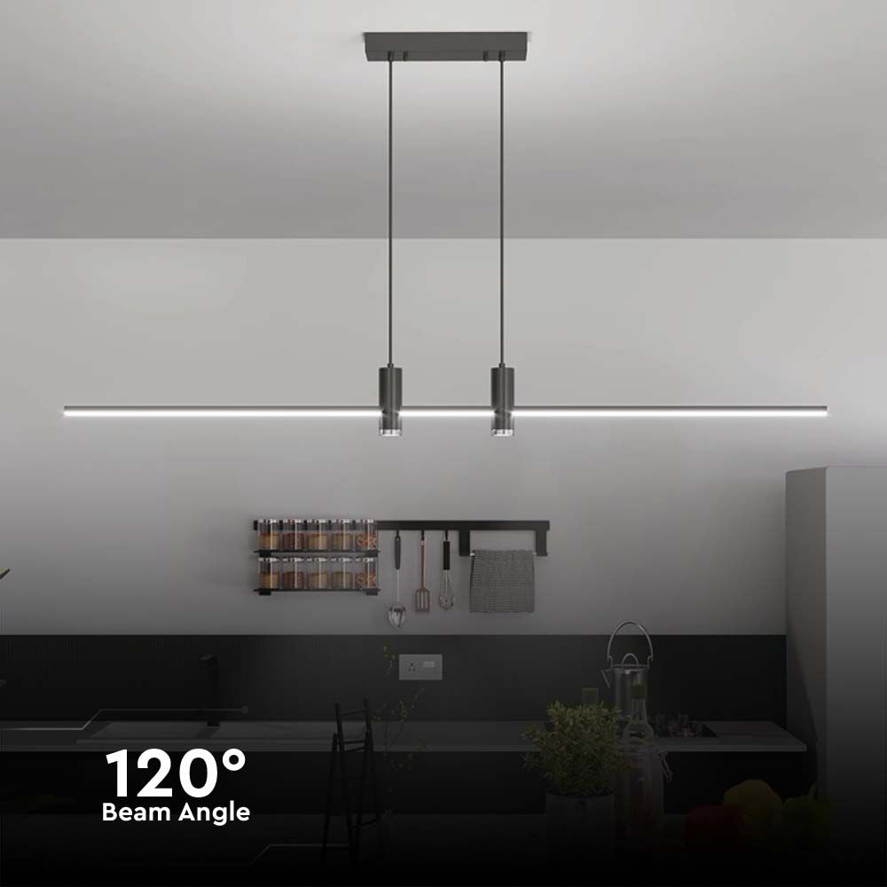 19W LED Designer Hanging Lamp Black 3000K img 2