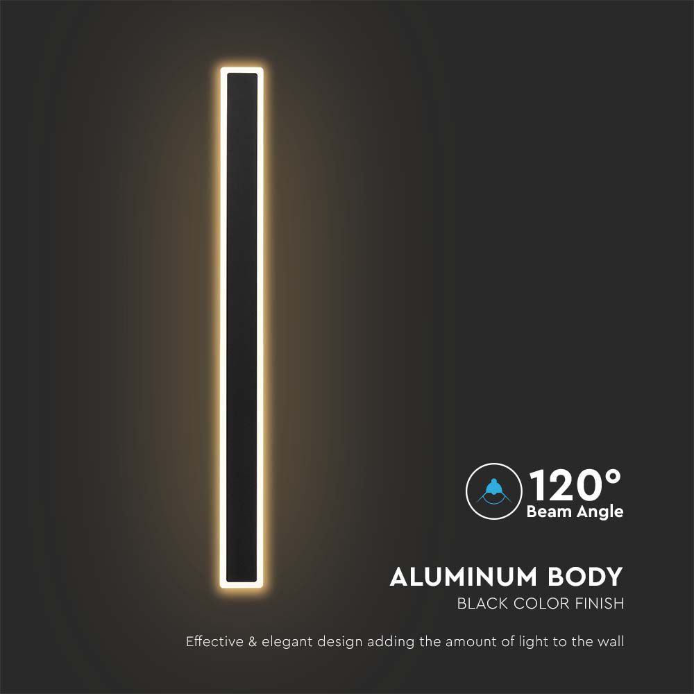 Lampada LED da Muro 17W Colore Nero 4000K IP65 img 1