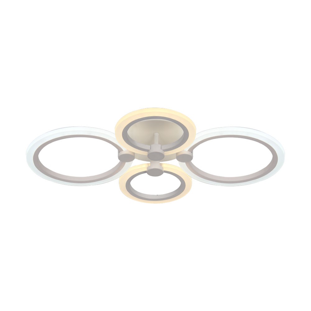 51W LED Ceiling Lamp 3 Step Dimmable With Remote Control White Body IP20