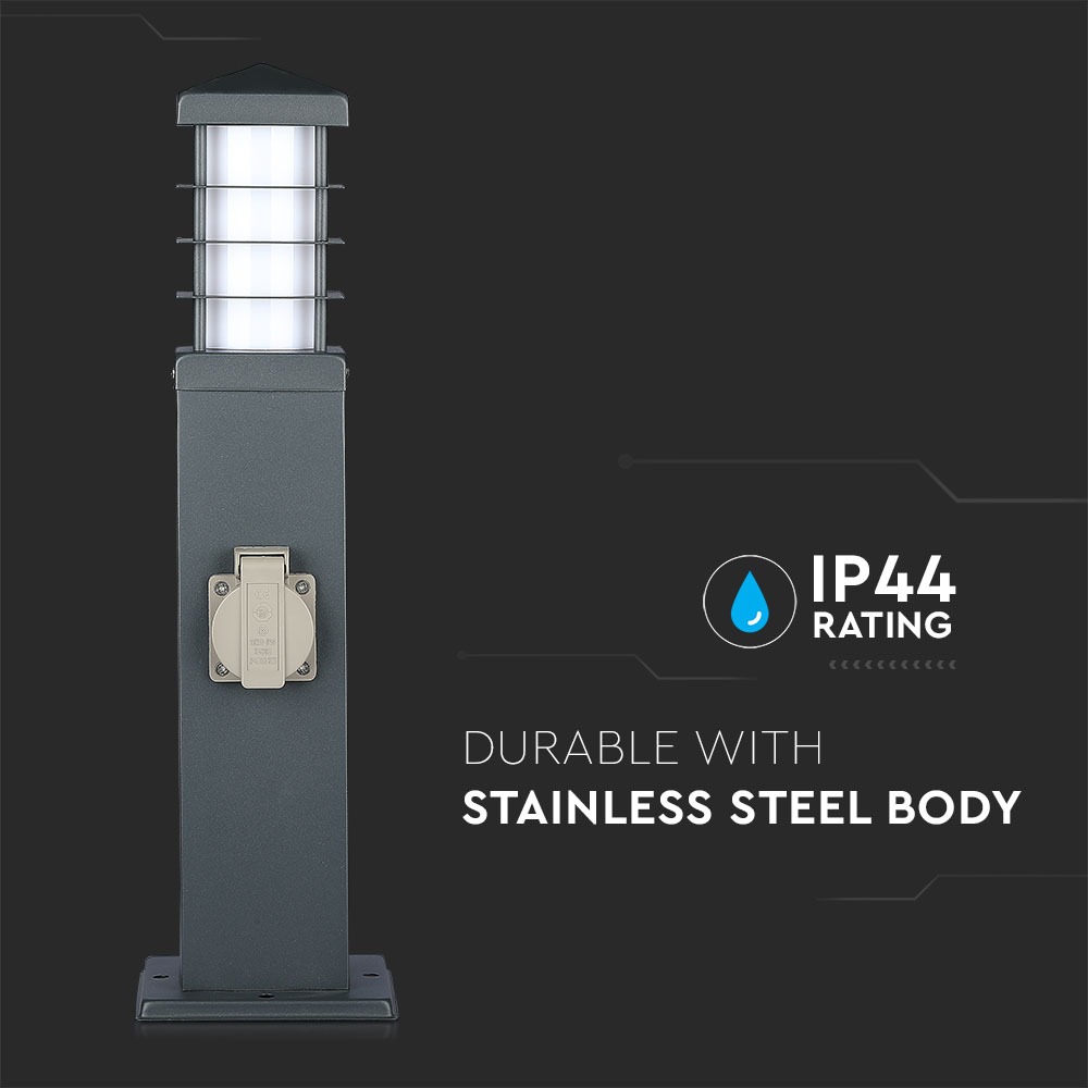 Presa doppia da giardino IP44 con lampada E27 IP44