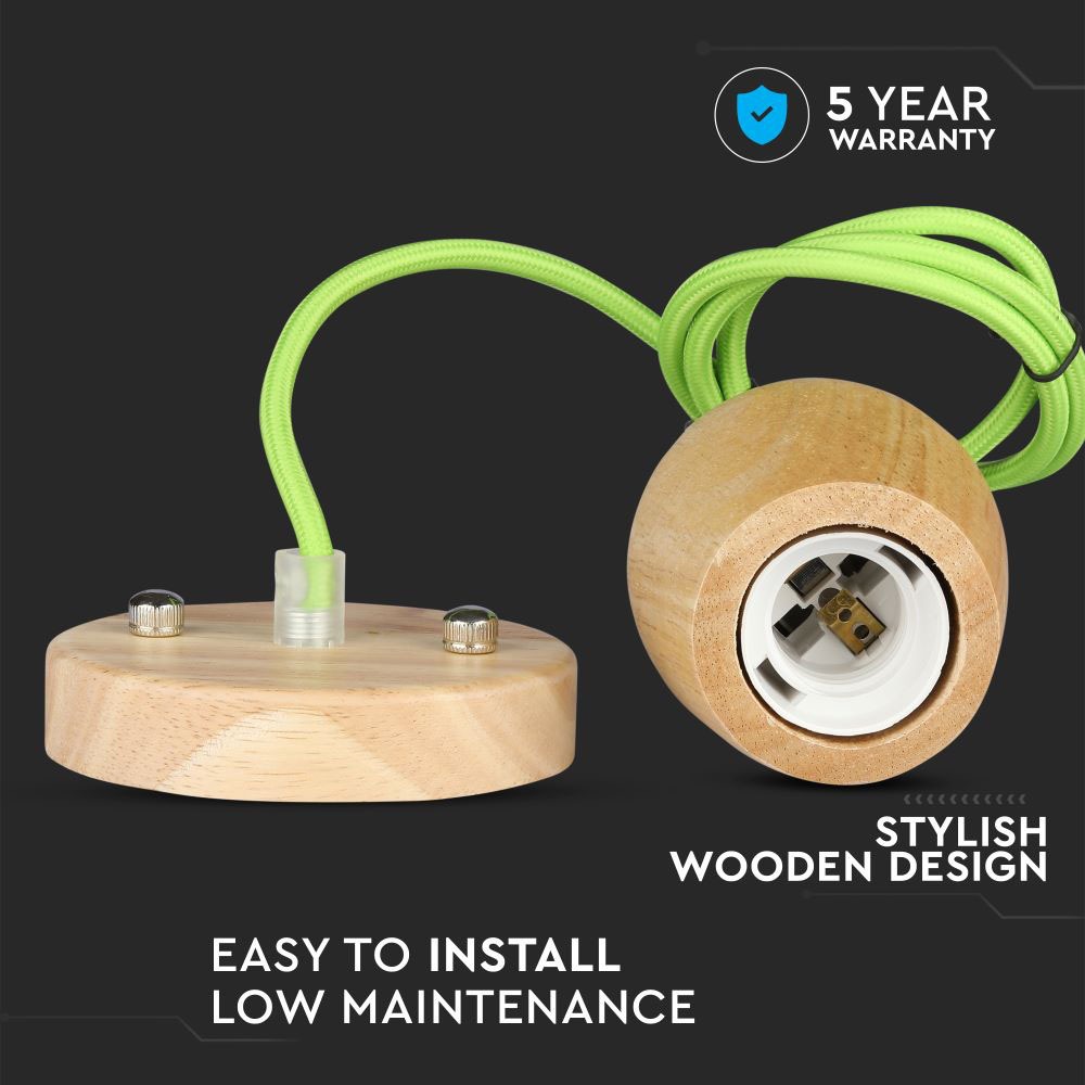 Lampadario con Portalampada Cavo Verde