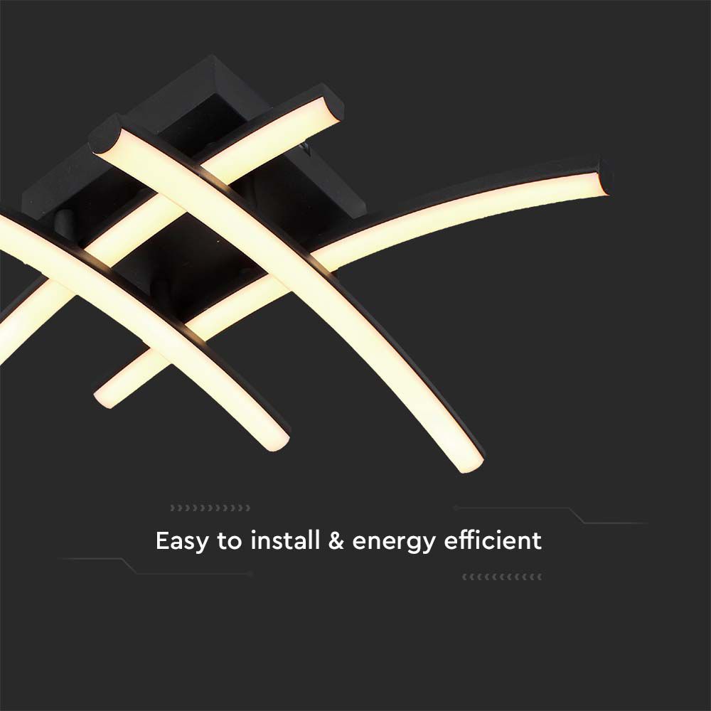 Lampadario LED dal Design Moderno Colore Nero