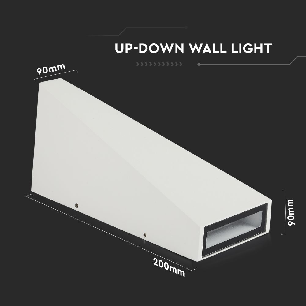 Lampada LED da Muro Doppio Fascio Luminoso Colore Bianco