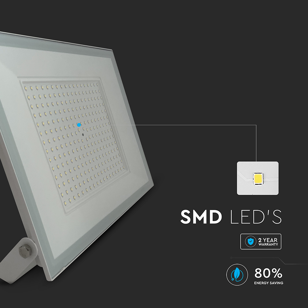 200W LED Floodlight 6500K White Body