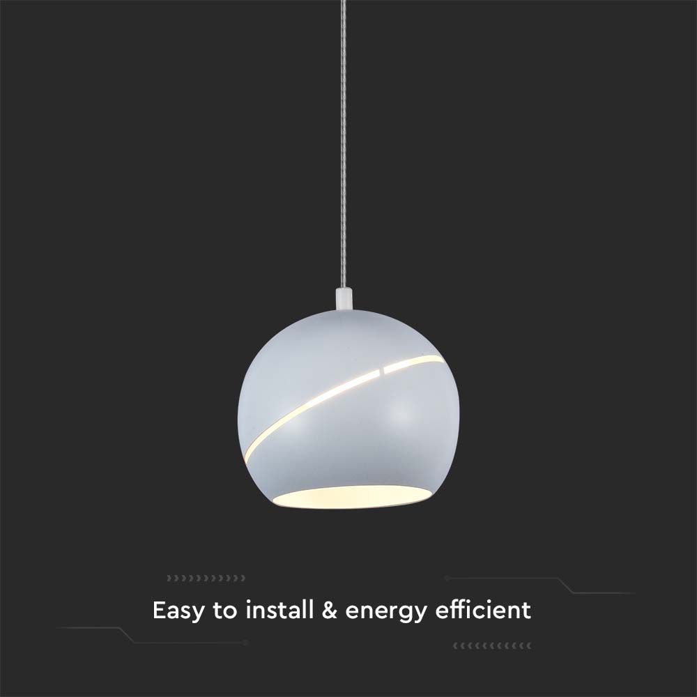 Lampadario LED a Sospensione 8.5W a Forma di Campana Colore Bianco 12*160cm Regolabile Touch On/Off