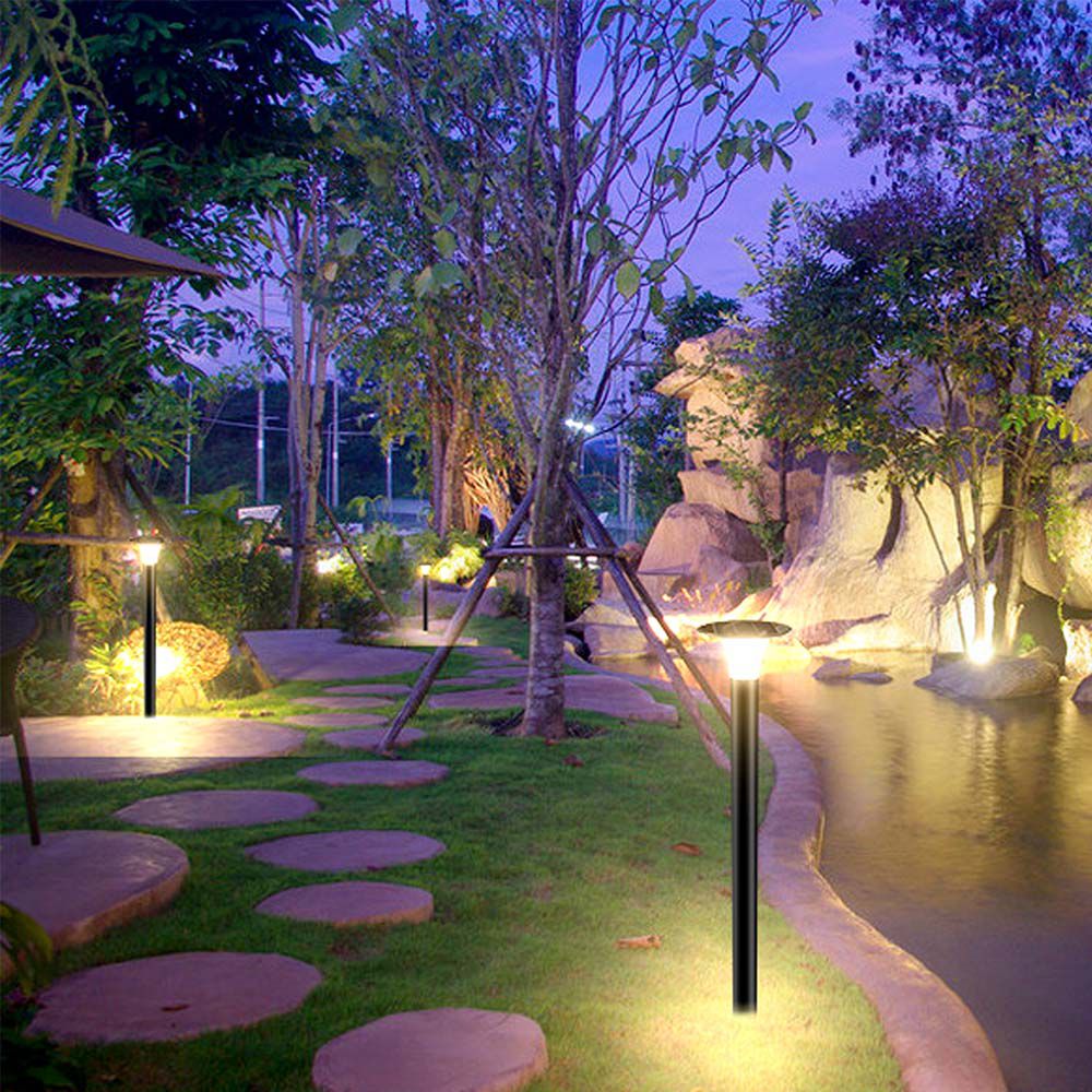 Lampada LED Solari 15W da Terra con Palo e Batteria LiFePO4 3.2V Colore Nero CCT: 6000K+4000K IP65 img 1