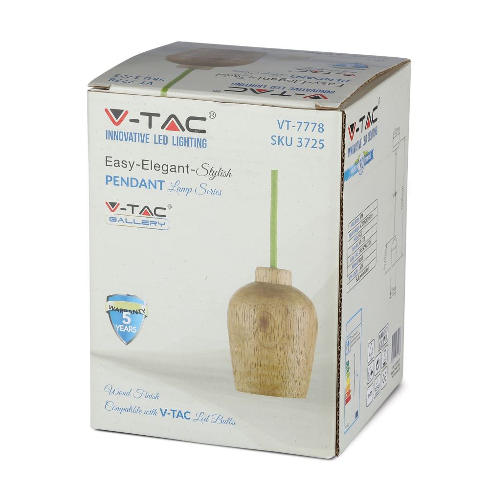 Lampadario con Portalampada Cavo Verde